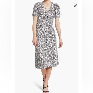 NWT Nordstrom Rack Good Luck Gem Black and White Floral Dress Size XL